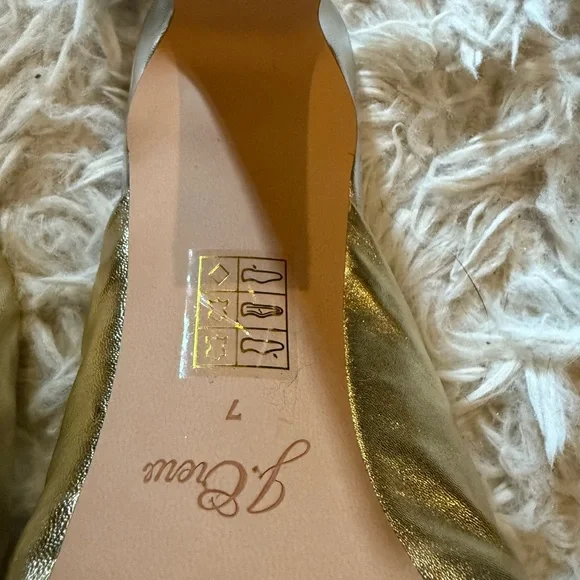 J. Crew Gold and Silver Leather Sandals - Picture 7 of 8